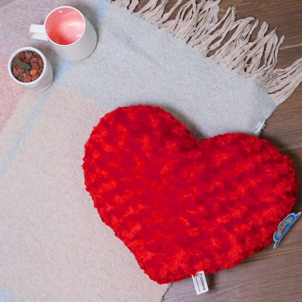 PELUCHERIA - Cojín de corazón Rojo, Almohada, Relleno, Muy Suave (35 cm)