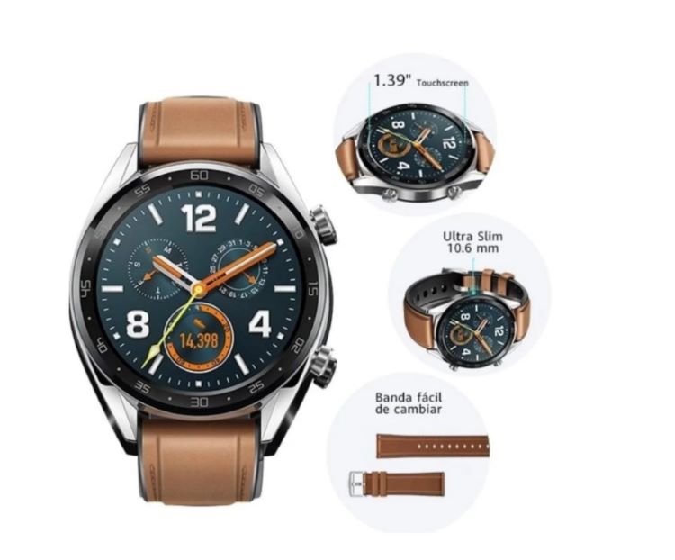 Smartwatch Huawei Ftn-b19 Watch Gt Gps Café Bluetooth