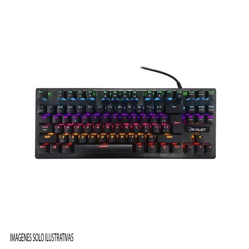 TECLADO GAMER USB OCELOT QUARONI MEC NEGRO OGMK02