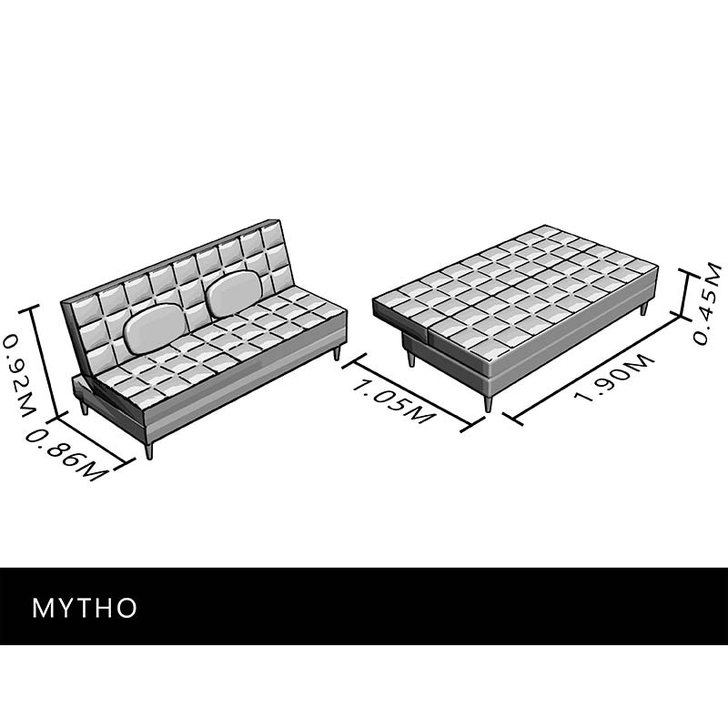 SOFÁ CAMA MYTHO AZUL- ENTREGA ÚNICAMENTE EN CDMX, QUERÉTARO, PACHUCA, TOLUCA Y SUS ÁREAS METROPOLITANAS