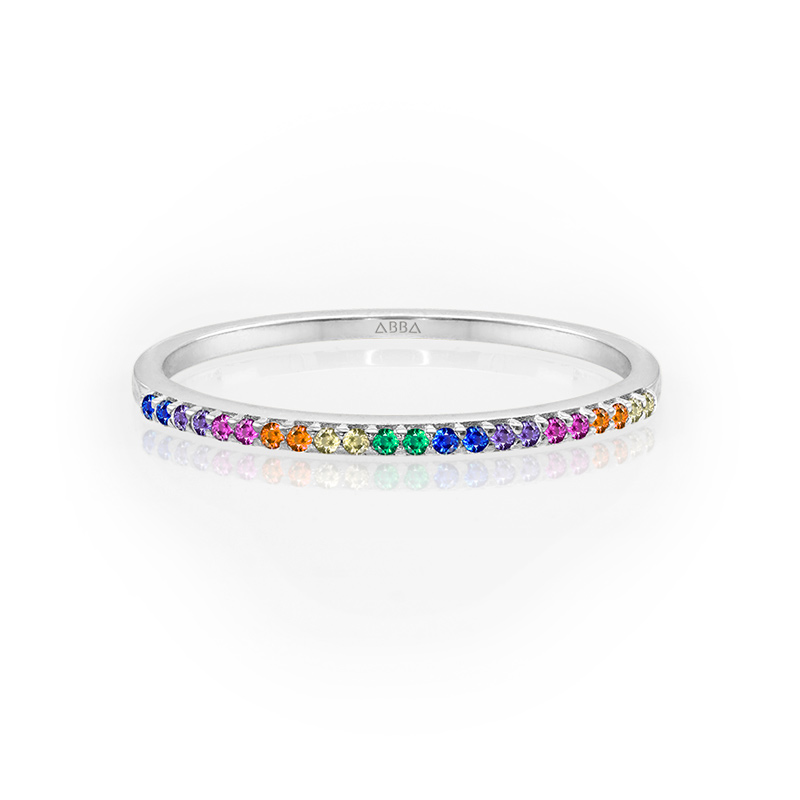 CHURUMBELA ULTRA DELGADA 1 MM ARCOIRIS ORO 10K ABBA JOYAS