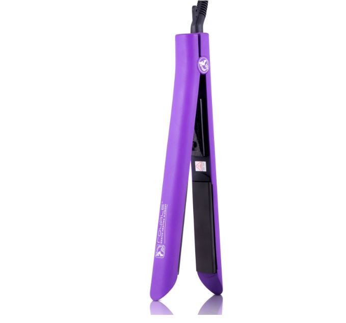 Kit Plancha Para Cabello Platinum Purple, Peine Y Base Royale