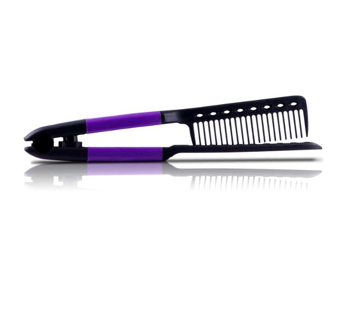 Kit Plancha Para Cabello Platinum Purple, Peine Y Base Royale