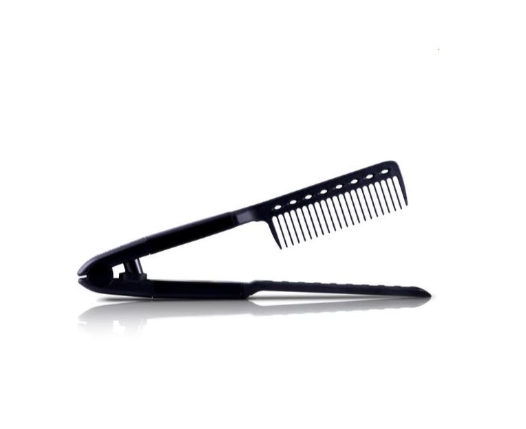 Plancha Para Cabello Platinum Black, Peine Y Base Royale
