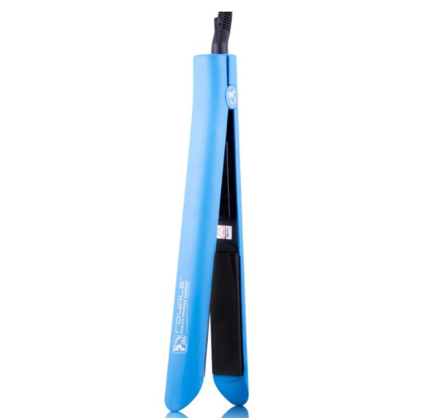 Kit Plancha Para Cabello Platinum Blue, Peine Y Base Royale