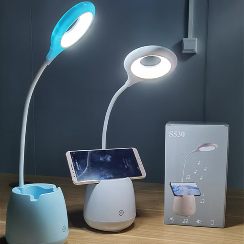 Lámpara Escritorio Luz Led Con Bocina Bluetooth S530