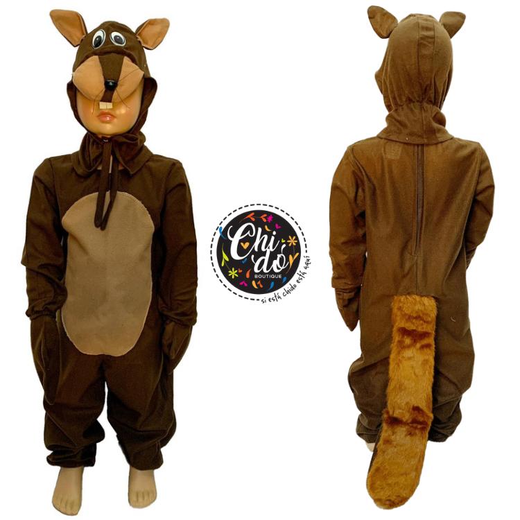 Disfraz de Ardilla para Niños. 