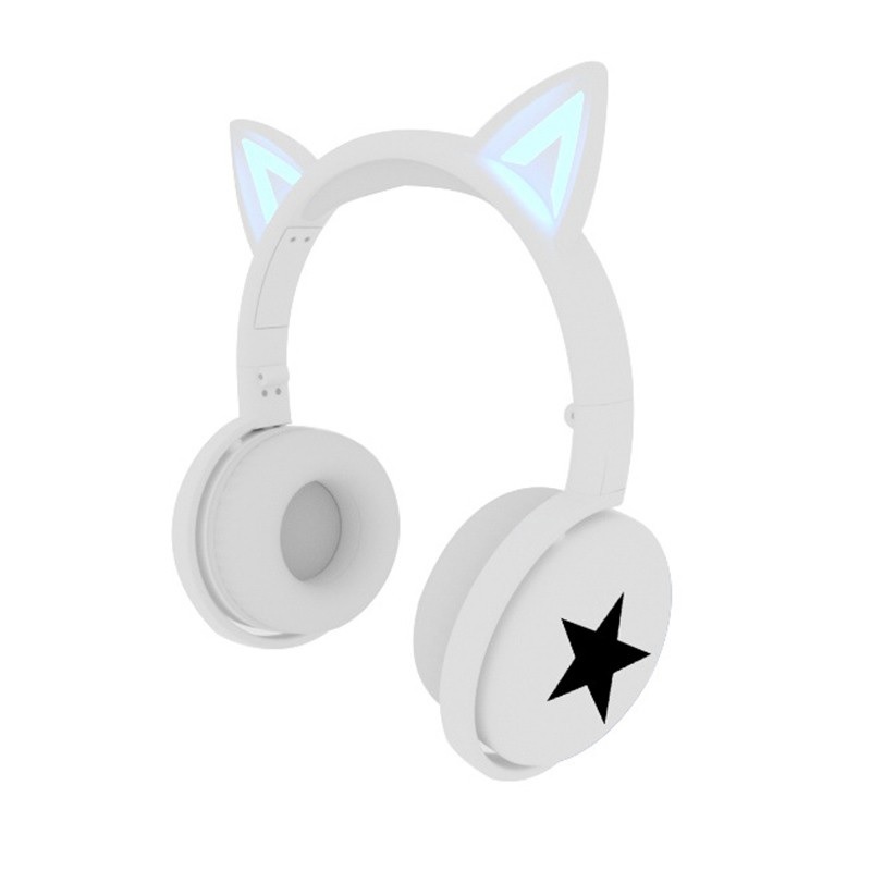 Audifonos Diadema Gato Bluetooth 5.0 high definition luces