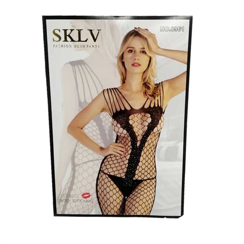 1 LifeStyle BODYSTOCKING Malla De Red Desing + Tanga Sexy Set 8961