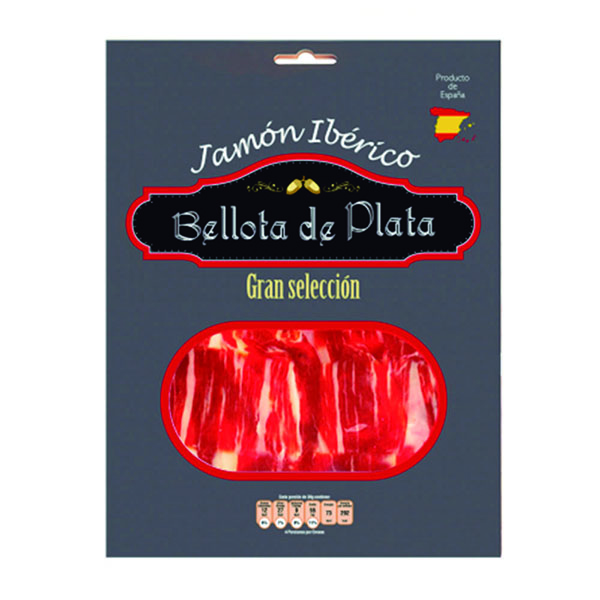 Jamón Ibérico Recebo Bellota De Plata Pieza De 100 Gr