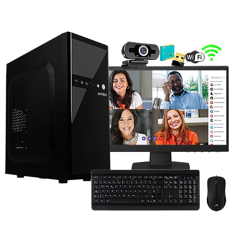 Computadora pc armada escuela dual core intel 8gb ram 120gb web cam microfono integrado monitor led 18.5 