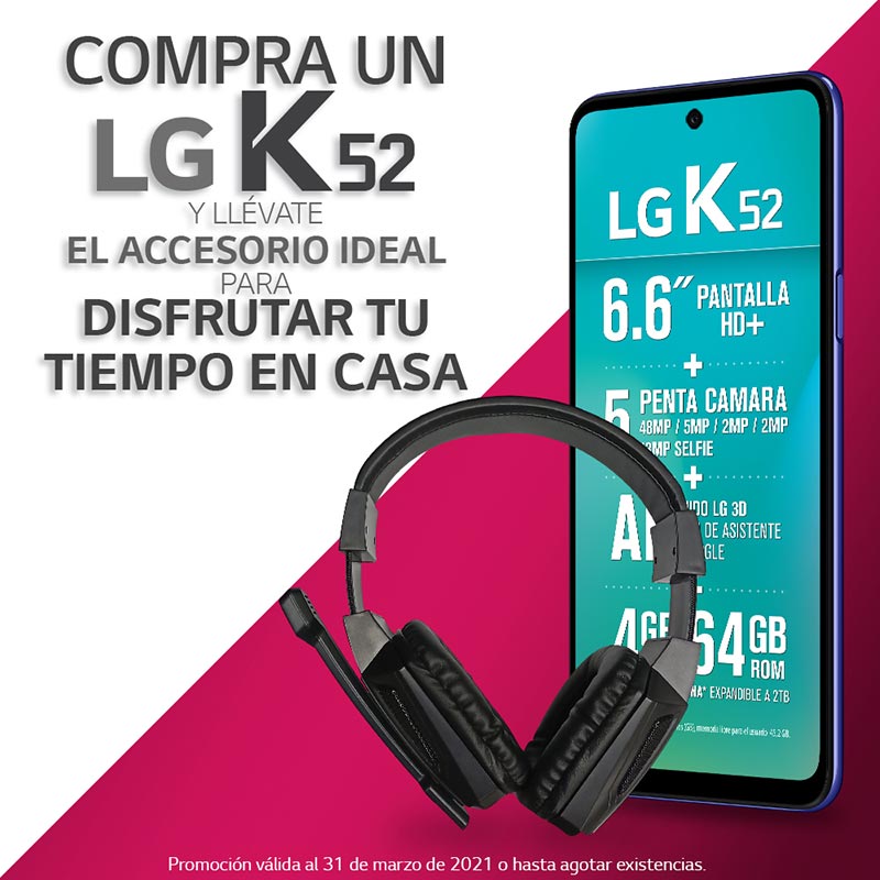Celular LG LTE LM-K520HM K52 Color AZUL Telcel y DE REGALO LLÉVATE UNOS AUDÍFONOS DIADEMA