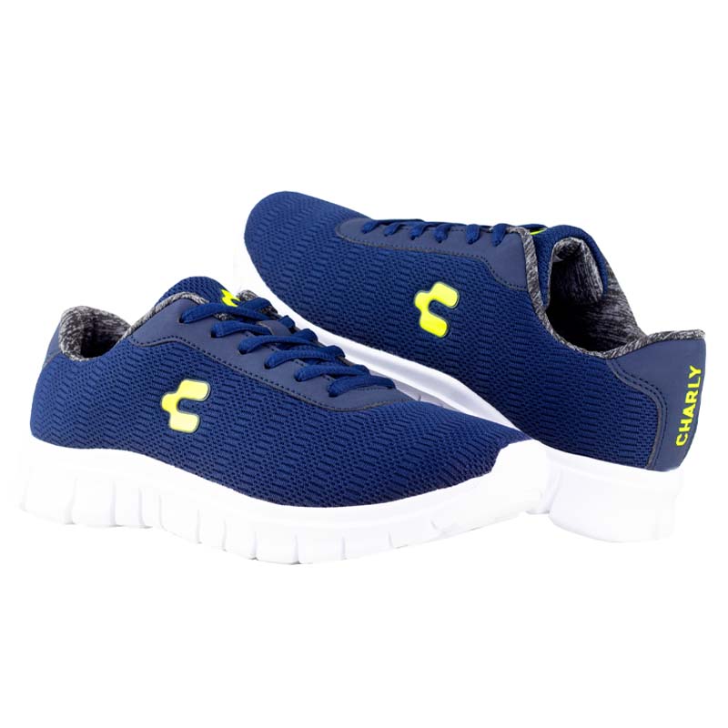 TENIS DEPORTIVOS CHARLY ORIGINAL ESTILO TEXTIL 1029532 MARINO LIMON
