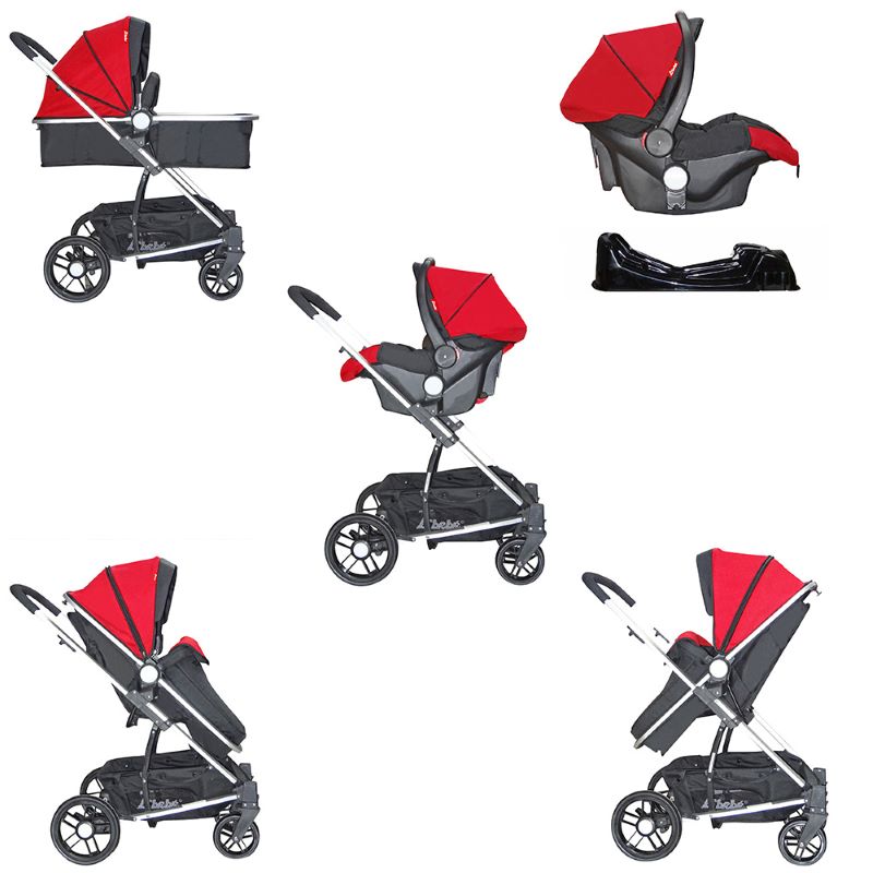 Carriola Ligera 3 En 1 D'bebé Travel System Crown Rojo