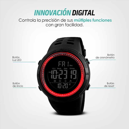 Smartwatch Deportivo Bluetooth Resistente al Agua 1251 Redlemon