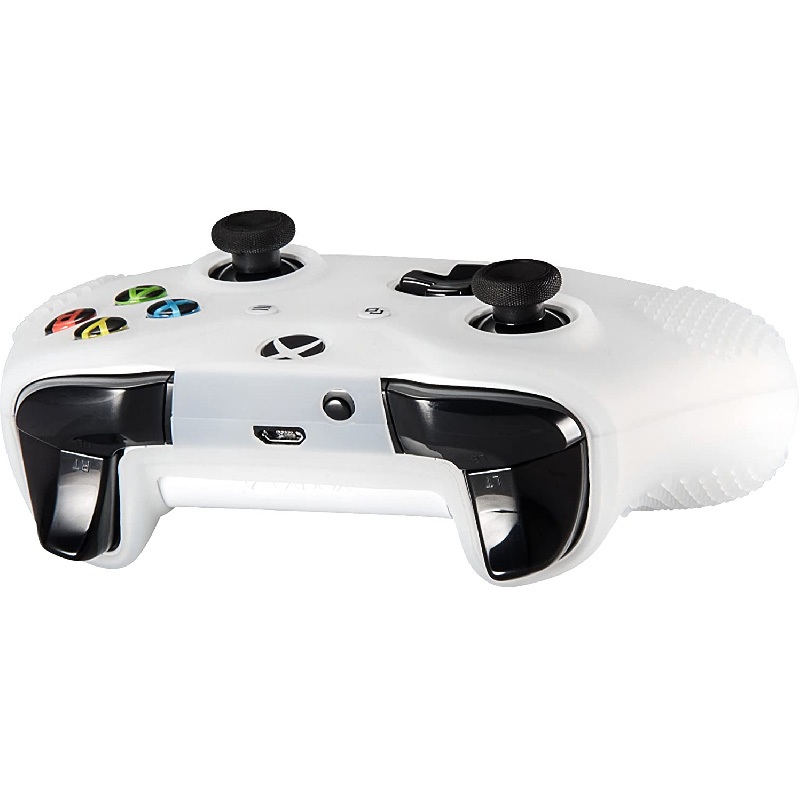 MandaLibre Funda De Silicona Para Control Xbox One, S Y X + 2 Grips (Transparente)