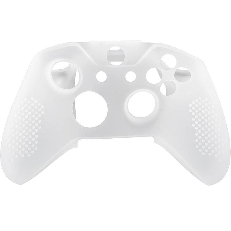 MandaLibre Funda De Silicona Para Control Xbox One, S Y X + 2 Grips (Transparente)