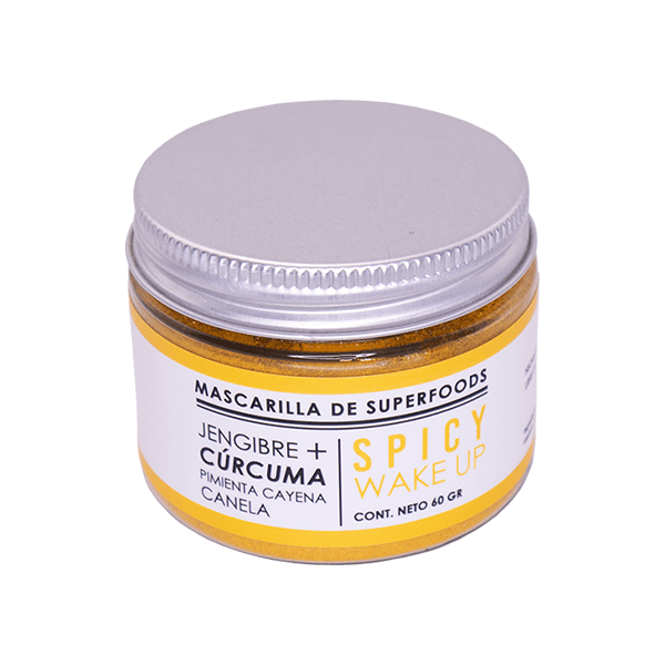 Mascarilla Facial de Superfoods Spicy Wake Up: Jengibre + Cúrcuma + Canela