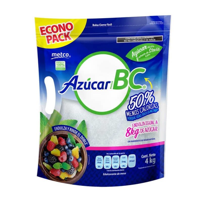 Azúcar Metco BC Baja en Calorías 4 kg