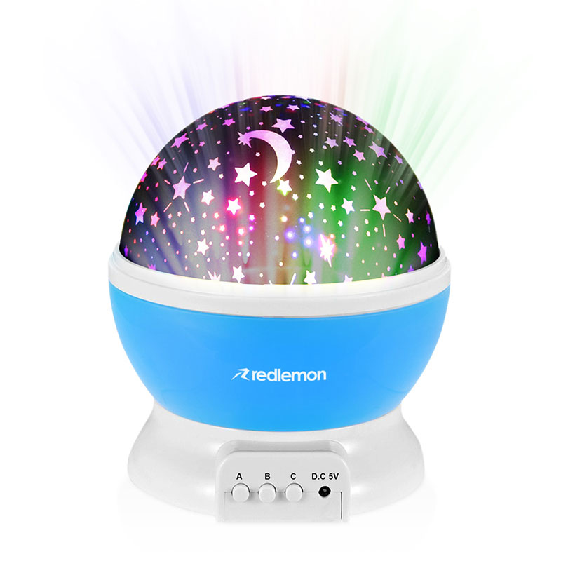 Lámpara Proyectora de Estrellas Giratorias para niños Redlemon