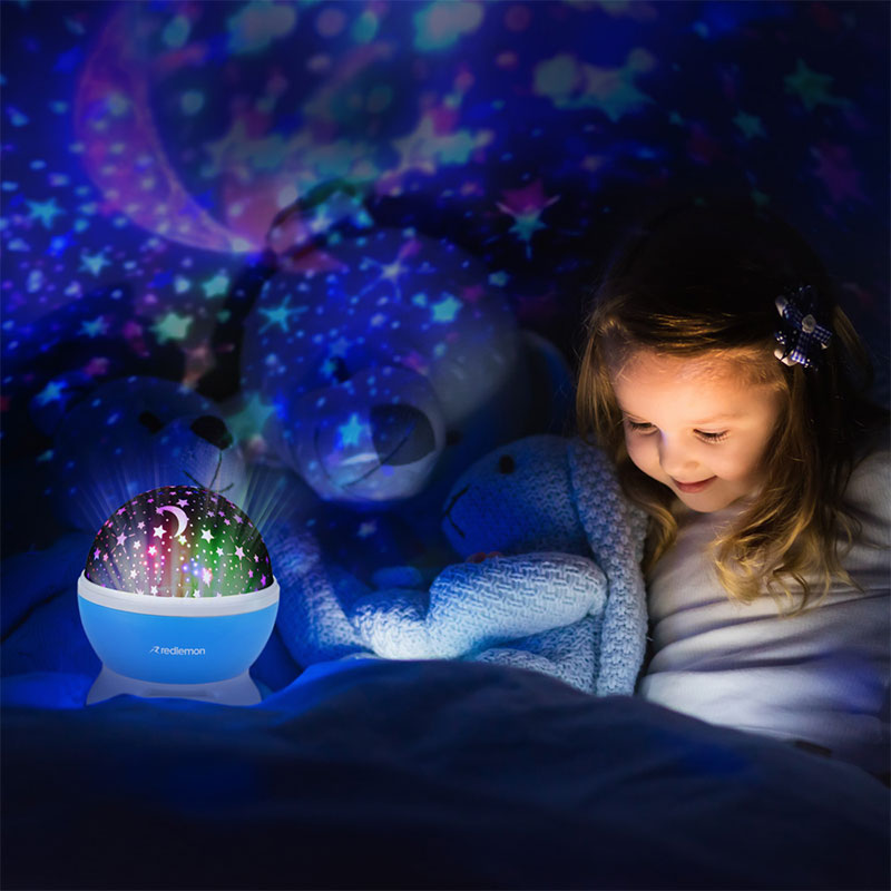 Lámpara Proyectora de Estrellas Giratorias para niños Redlemon