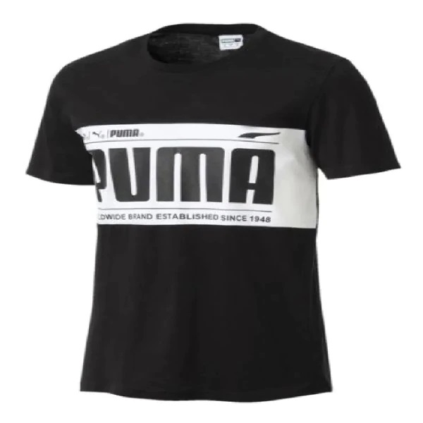 PLAYERA CABALLERO PUMA GRAPHIC LOGO BLOCK TEE NEGRA