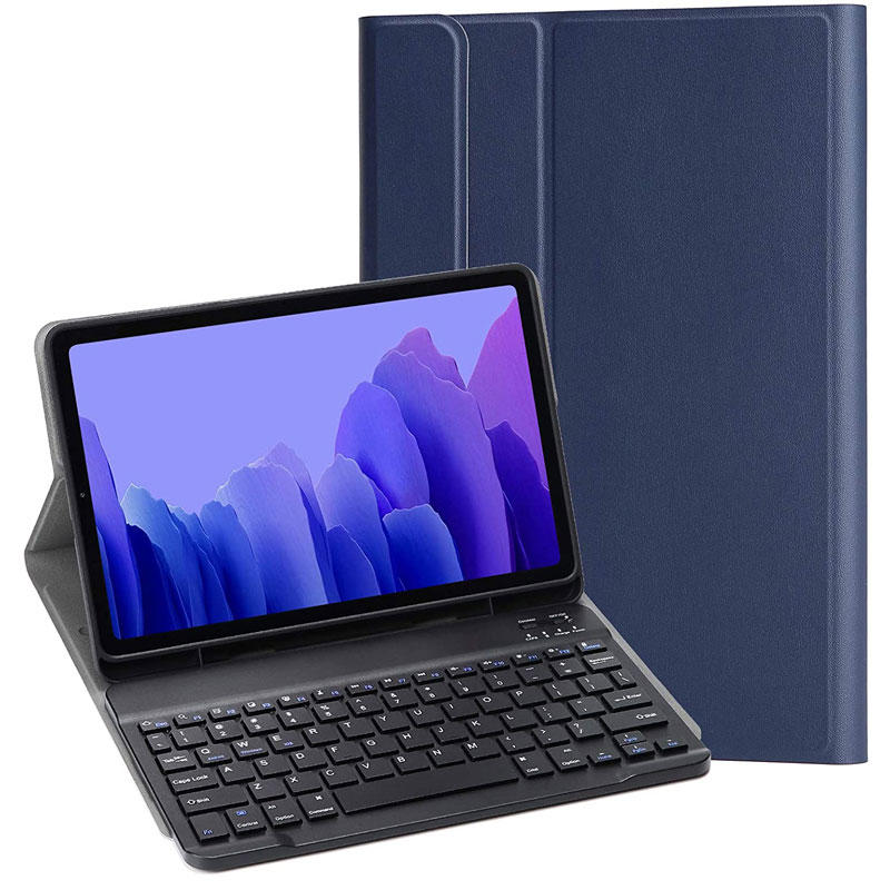 Funda Con Teclado Bluetooth Para Tablet Samsung Galaxy Tab A7 10.4 SM-T500 SM-T505 (2020) Azul