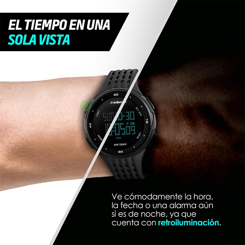 Reloj Deportivo Contra el Agua y Pantalla Digital 1219 Redlemon
