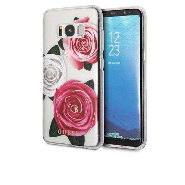 Funda Case Guess Cristal Y Rosas Sam S8 Original