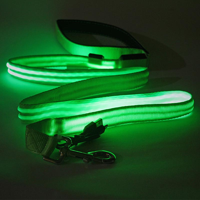 Correa Led Para Perro - Glow Nait - Recargable - Verde
