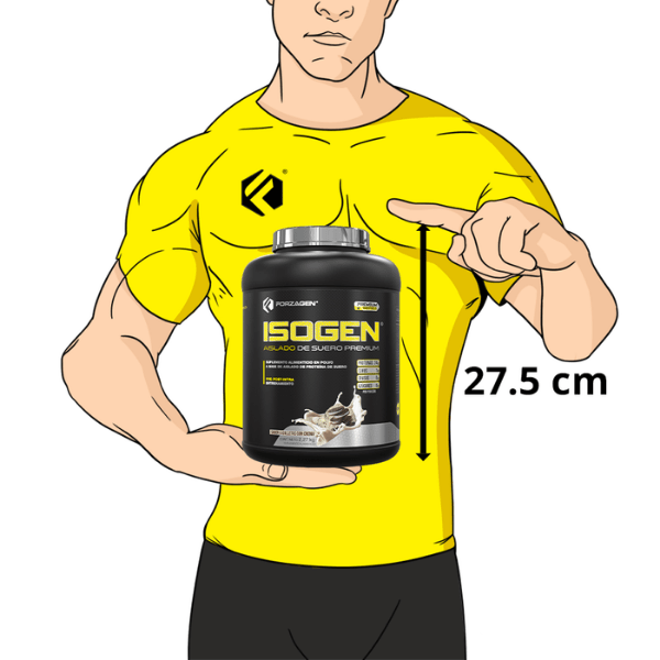 Proteina Whey Protein Isolate Isogen 5 lbs Forzagen Sabor Galletas con Crema