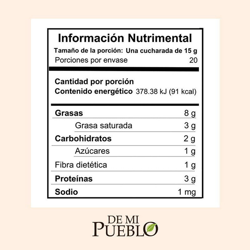Crema de Cacahuate Natural con Cocoa (2 Piezas) (Sin Azúcar) (Sabor Chocolate)