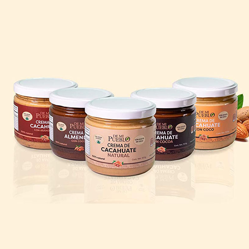 Crema de Cacahuate Natural con Cocoa (2 Piezas) (Sin Azúcar) (Sabor Chocolate)