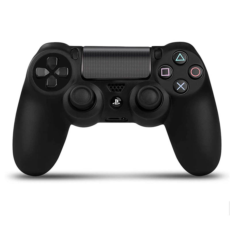 MandaLibre Funda Protectora con 2 Grips de Silicona para Controles DualShock 4 de Playstation 4 Negra
