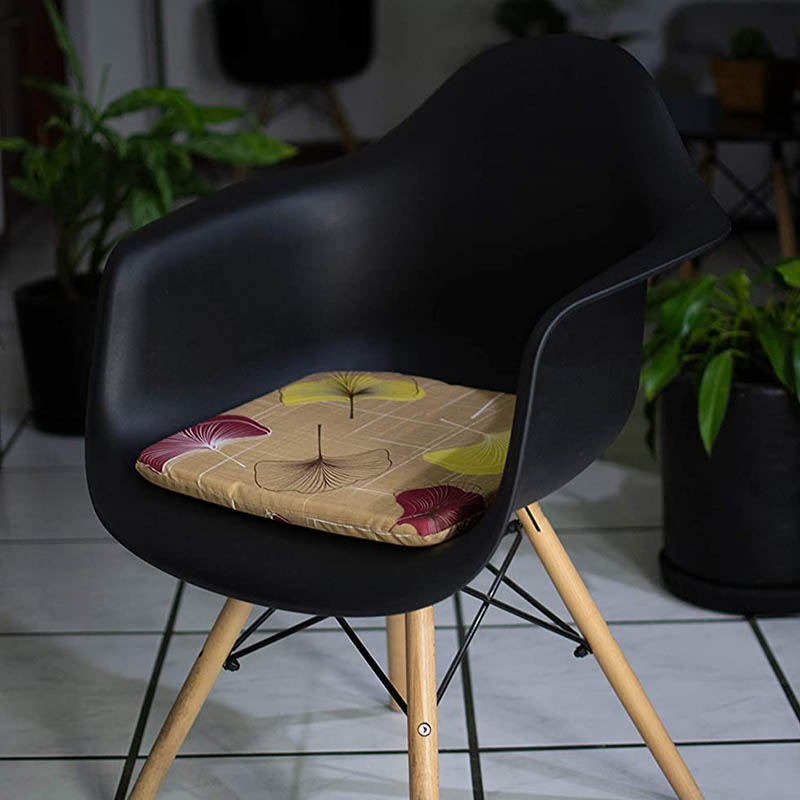 GILA Cojín para Silla, Color Beige con Estampado (4 Piezas)