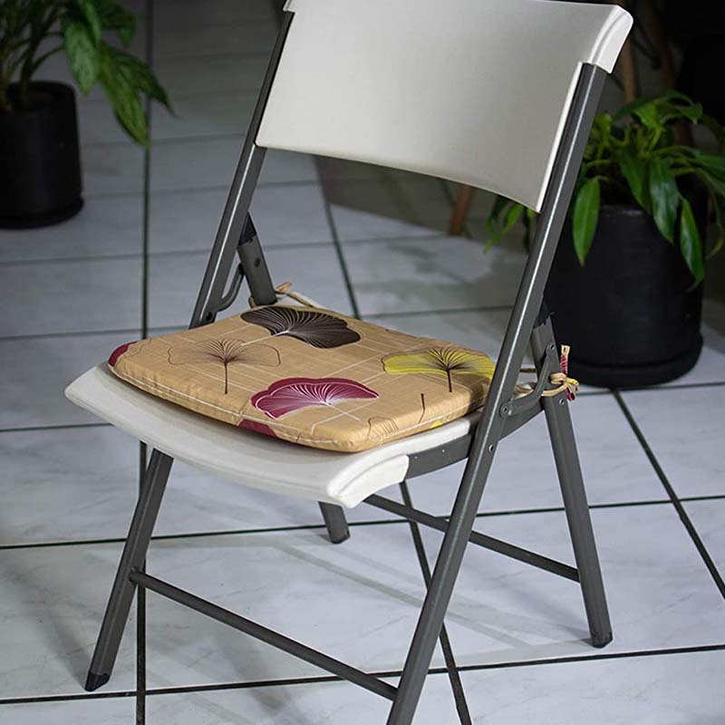 GILA Cojín para Silla, Color Beige con Estampado (4 Piezas)