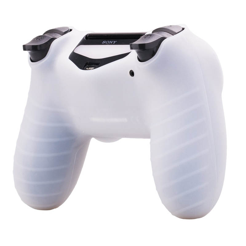 MandaLibre Funda Protectora con 2 Grips de Silicona para Controles DualShock 4 de Playstation 4 Transparente 