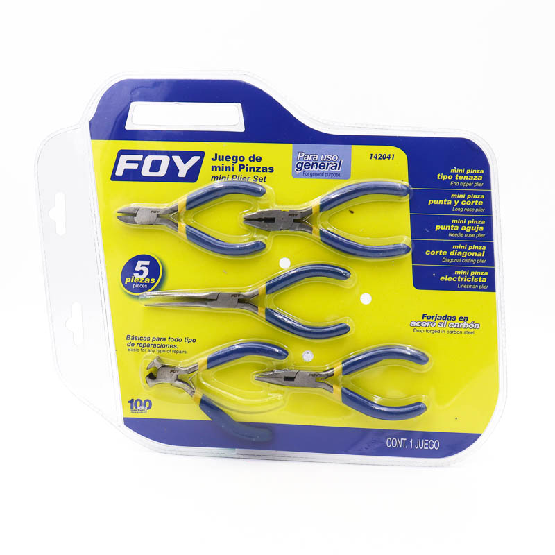 Juego Mini Pinzas 5 Foy 5pzas Surtek
