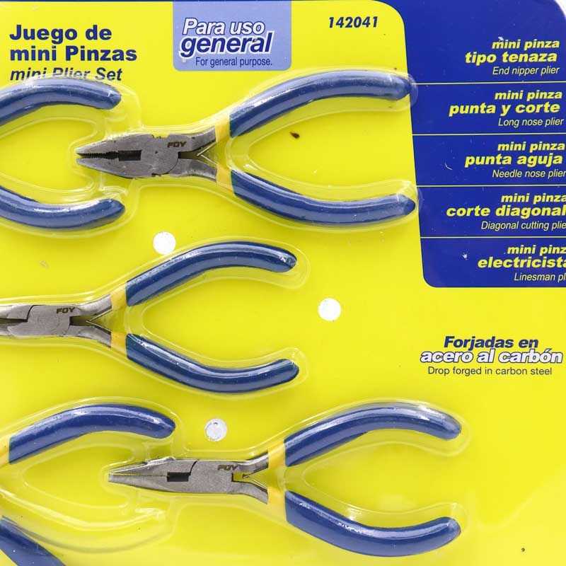 Juego Mini Pinzas 5 Foy 5pzas Surtek