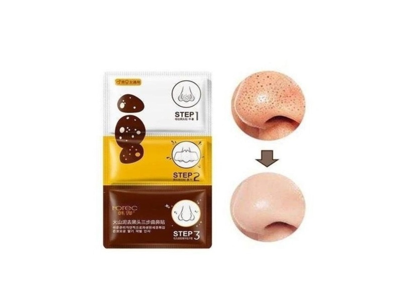 3 Mascarillas 3 Pasos Parche Puntos Negros Nariz 3 En 1