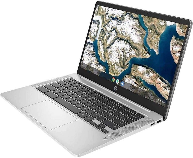 HP Chromebook 14 pulgadas FHD 1080P Laptop, Intel Celeron N4000, 4 GB RAM, 64 GB  micro sd EMMC, WiFi, cámara web, Bluetooth, USB-C, B&O Audio, Chrome OS