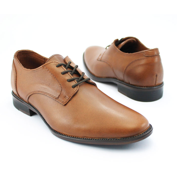 Zapato Caballero Tipo Oxford Piel Lisa Con Agujetas