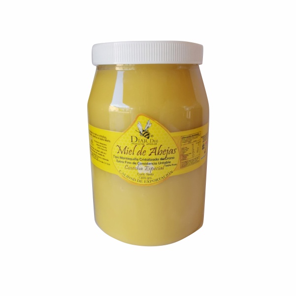 MIEL DE ABEJAS 100% PURA tipo mantequilla  2 TARROS CON 1.3 KG C/U POBLANA
