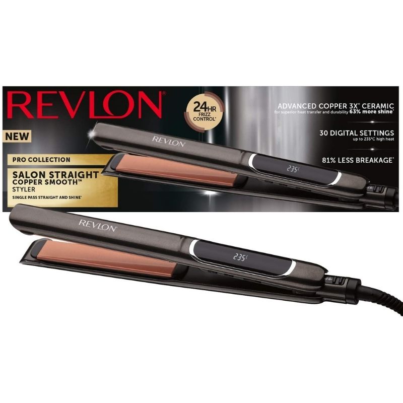 REVLON PLANCHA DE CABELLO DE CERÁMICA + COBRE 1"