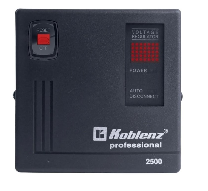  Regulador KOBLENZ ER-2550 Negro Oficina 2500VA 2000W SUPRESOR PICOS DESCARGAS ELECTRICAS PC MAC TV
