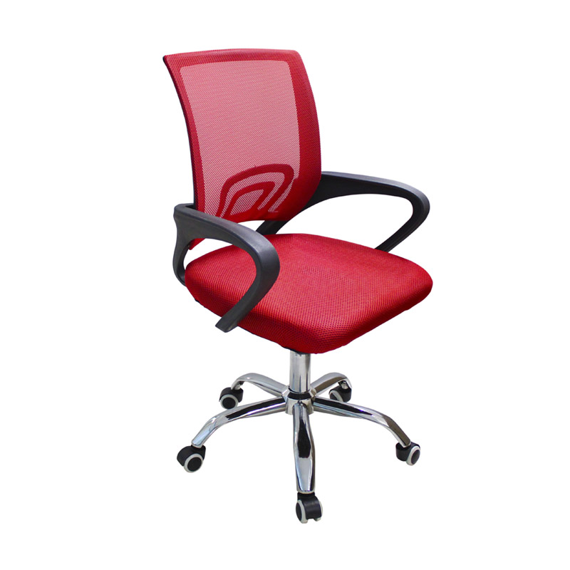 Silla Oficina Roja Escritorio Respaldo Malla Home Office