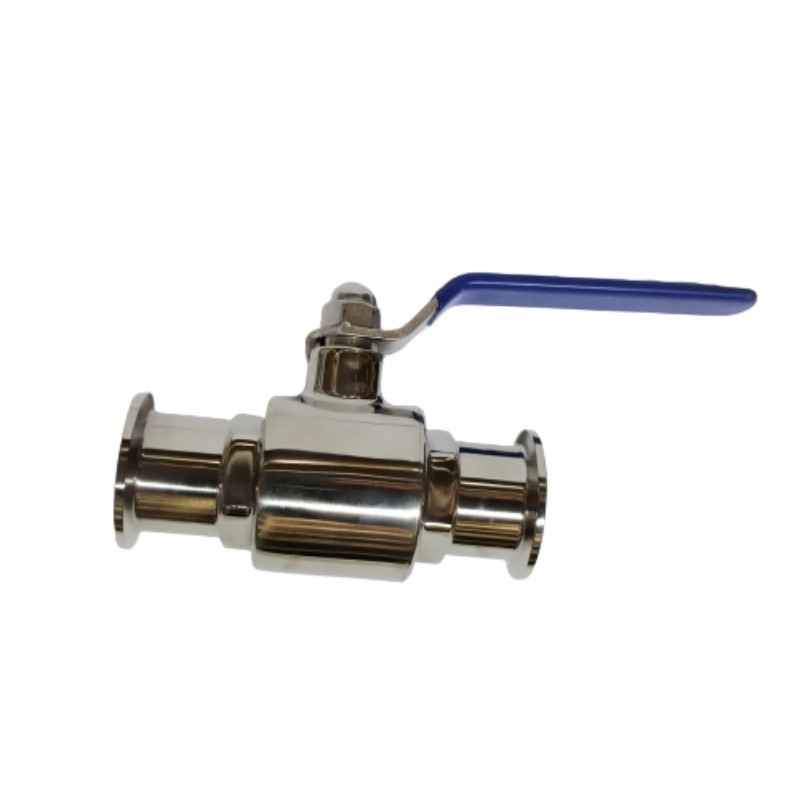 Válvula de bola 2 vías con clamp T304 de 1 1/2" en acero inoxidable