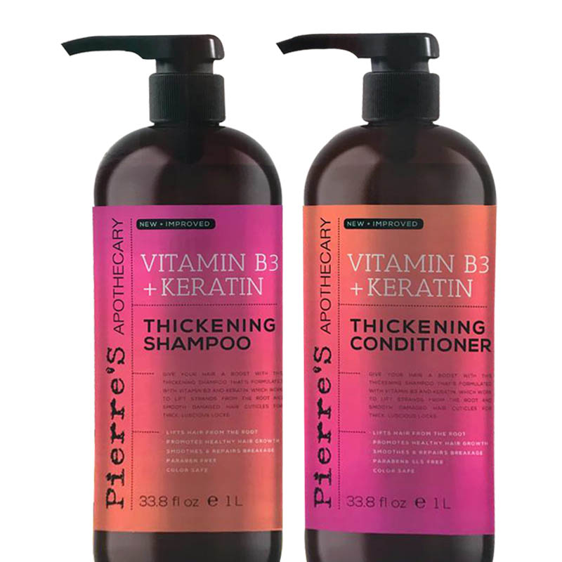 Shampoo Y Acondicionador Con Keratina Vitamina B3 1 L Pierres