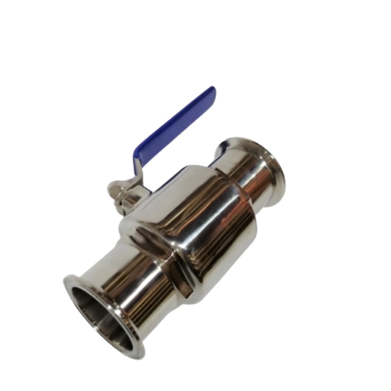 Válvula de bola 2 vías con clamp T304 de 2 1/2" en acero inoxidable