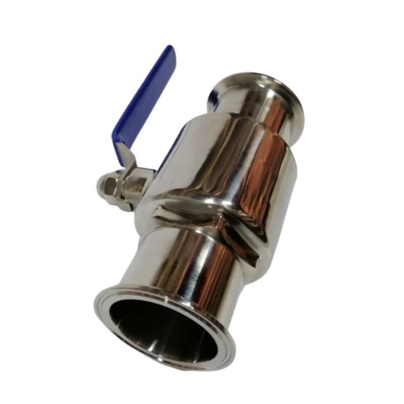 Válvula de bola 2 vías con clamp T304 de 2 1/2" en acero inoxidable